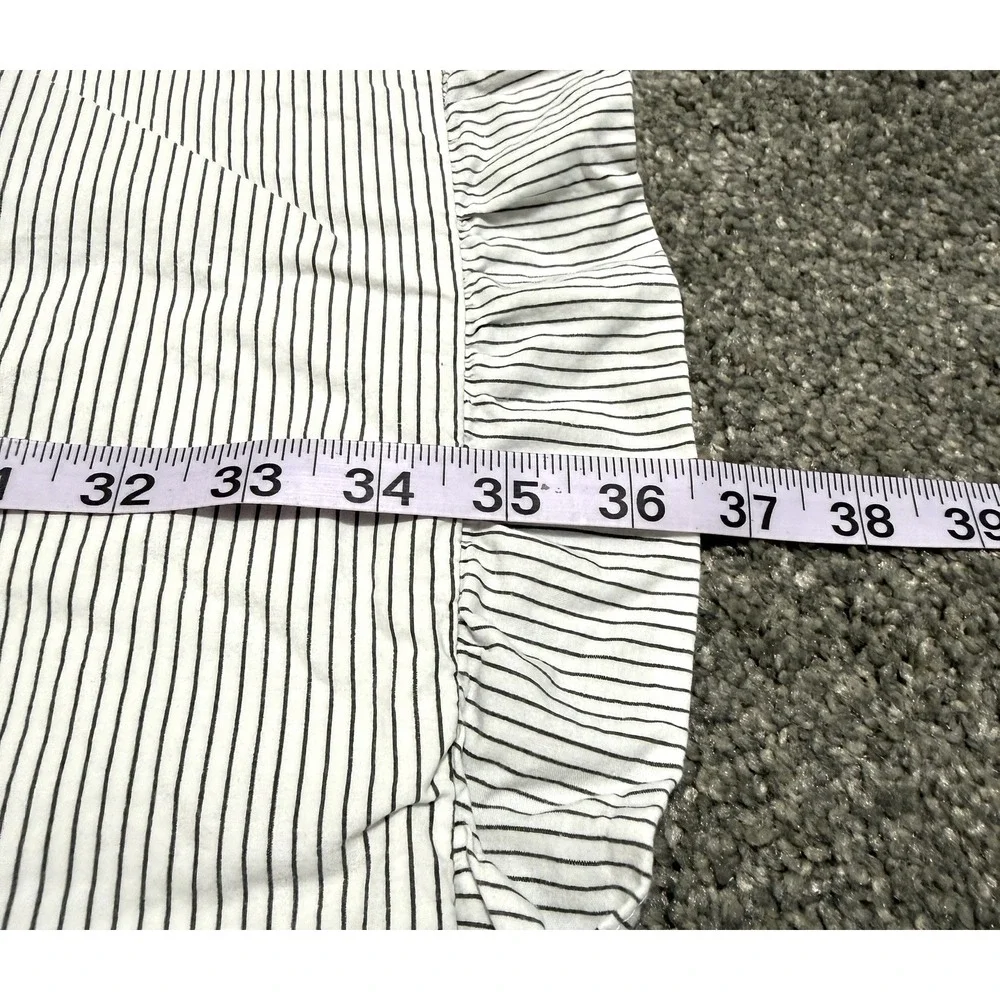 Shabby Chic Single Standard Pillow Sham Cover Thin Stripe Cottage Coquette Boho